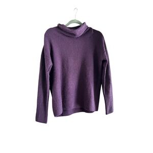 Vince Cashmere Purple Cowl Neck Long Sleeve Knit Sweater Womens Size‎ Small